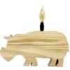 luminaria de madeira rhino